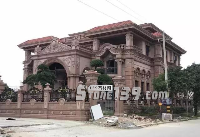不要小看農村,石材別墅消費起來也是很大一個工程量 農村石材別墅