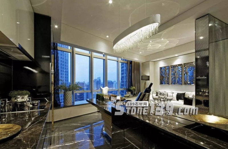 廚衛空間的大理石裝飾設計欣賞