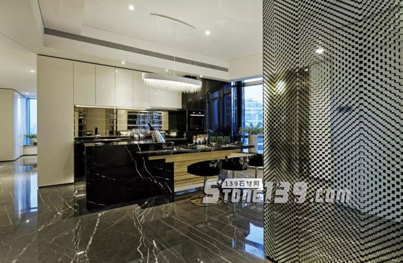 廚衛空間的大理石裝飾設計欣賞