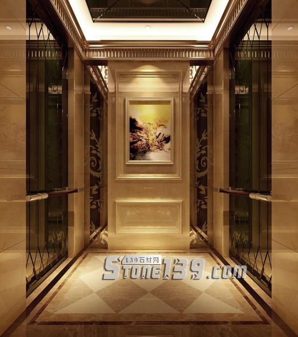 電梯大理石地板轎廂石材地面拼花欣賞