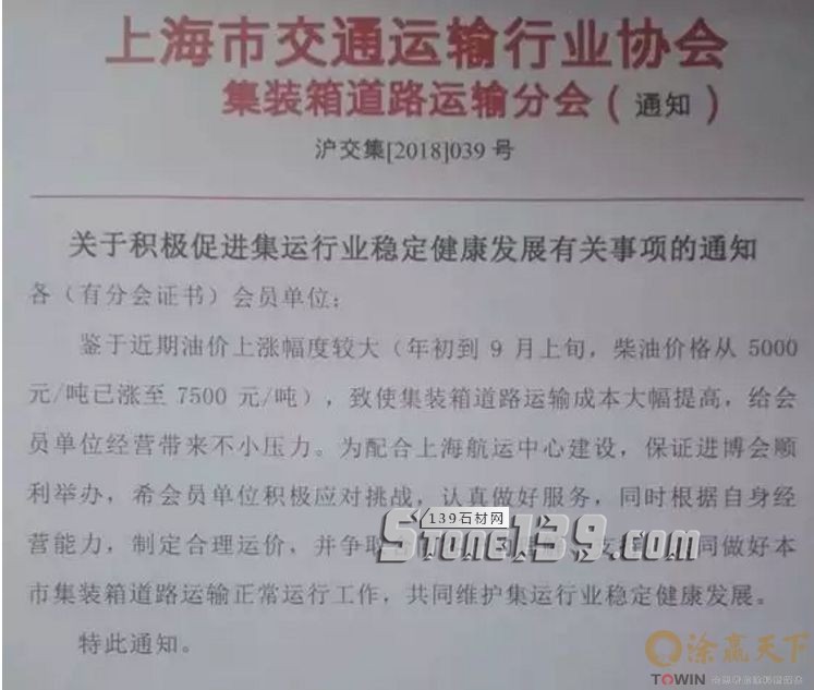 油價進入&ldquo;8元時代&rdquo;，物流漲價10%，天然液化氣漲價，要定石材就要盡快