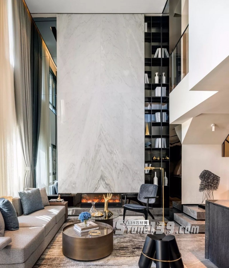 復式樓（別墅）的背景墻 原來也可以這么簡單