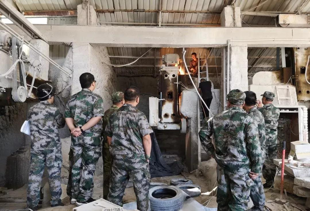 福建南安市豐州鎮石材行業環保整治現場