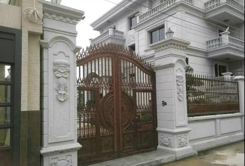 洋房別墅門柱裝飾應用合集欣賞【多圖】 洋房別墅石材庭院門柱