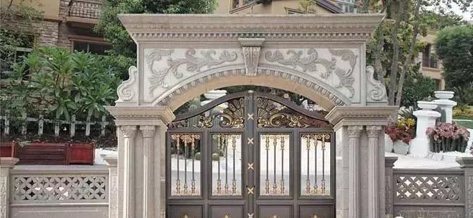 洋房別墅門柱裝飾應用合集欣賞【多圖】 洋房別墅石材庭院門柱
