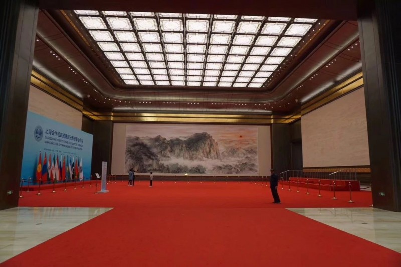 康利石材經典工程|青島上海合作組織成員國元首理事會主會場