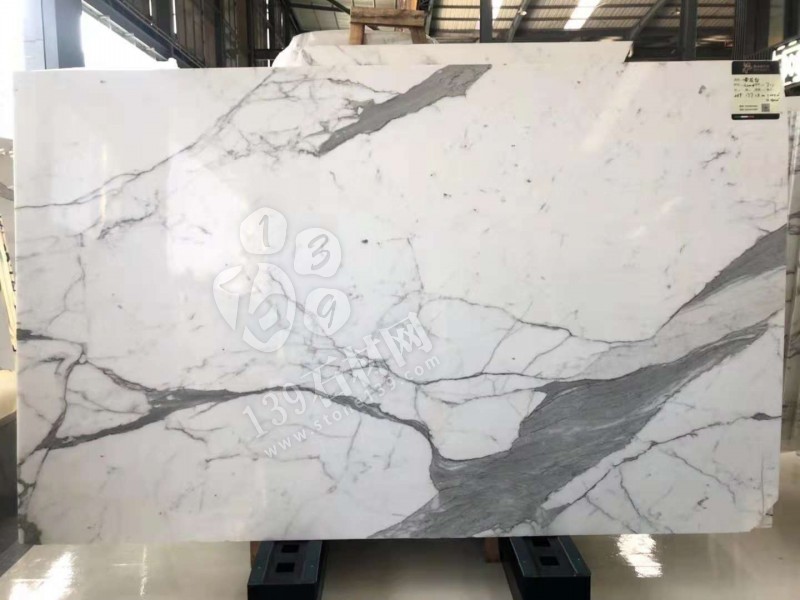 魚肚白和雪花白大理石