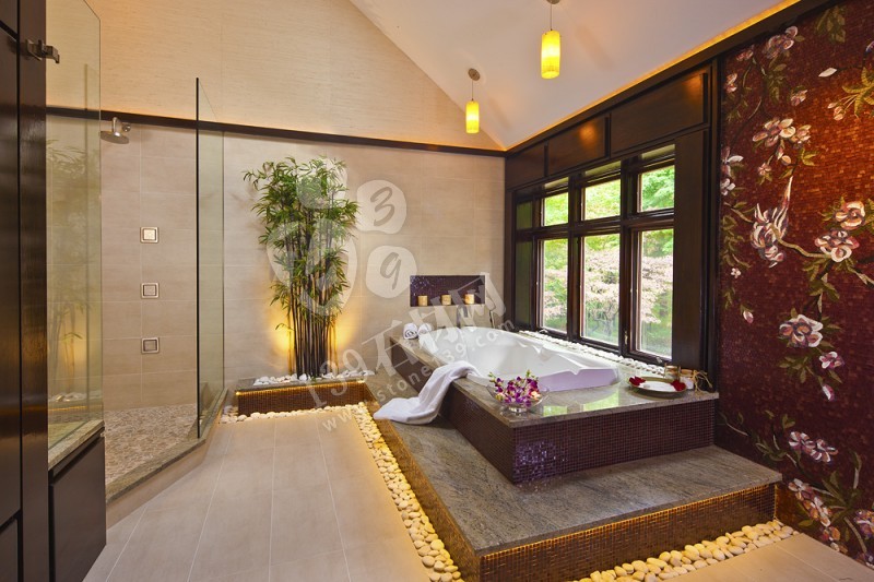 這樣的大理石衛浴 讓沐浴成為一件快樂的事情