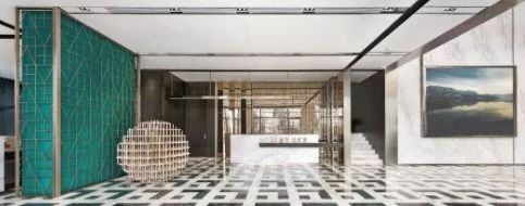 長沙綠白黑大理石設計裝飾案例