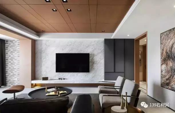 2018白色大理石電視背景墻 簡約不簡單