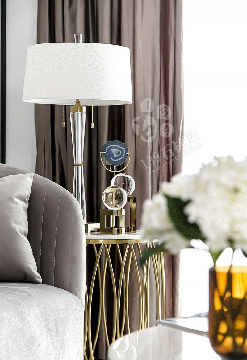 黃銅與大理石的組合 打造家居時尚