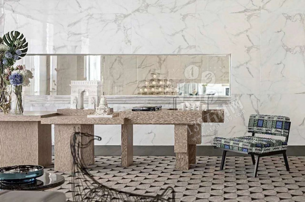 魚(yú)肚白大理石萬(wàn)科工程案例