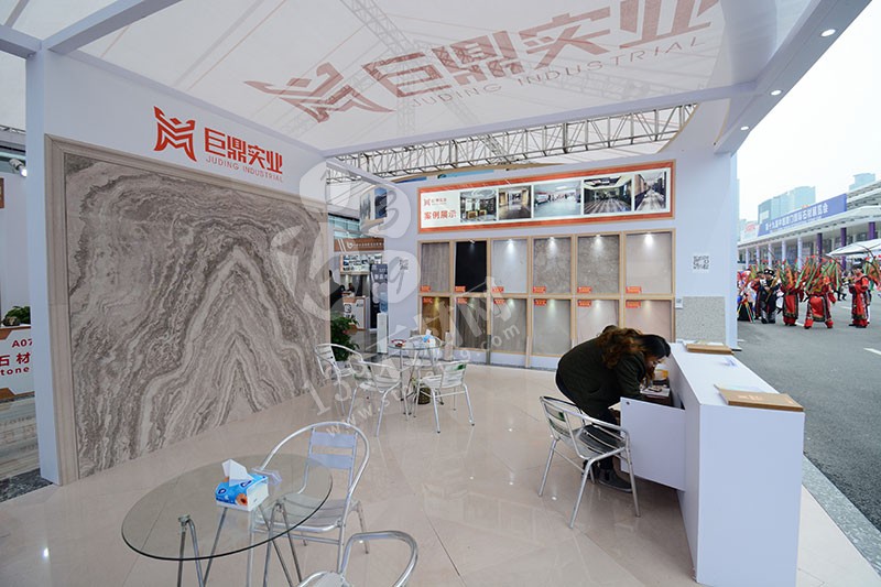 2019年廈門石材展-貴州巨鼎石業(yè)展館現(xiàn)場（A-W087展位號）