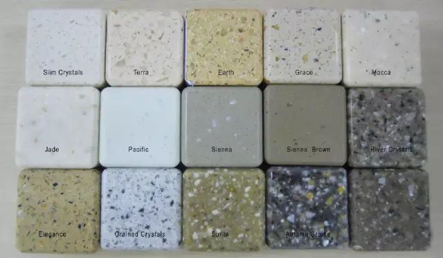 崗石、石英石等人造石的整體研磨工藝講解 崗石 人造石樣品