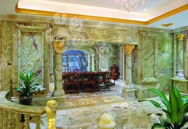 玉石豪宅內部裝飾 百億石材豪宅