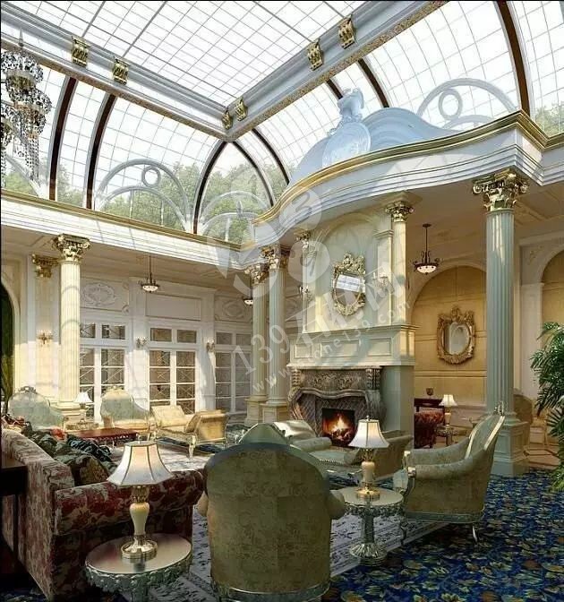 玉石豪宅內部裝飾 百億石材豪宅