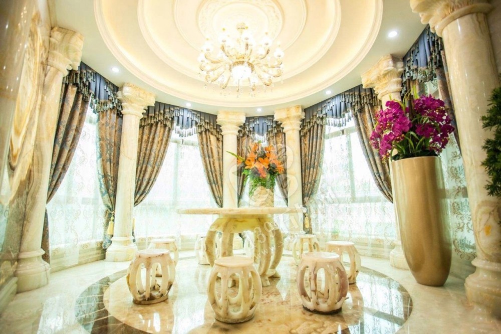 玉石豪宅內部裝飾 百億石材豪宅