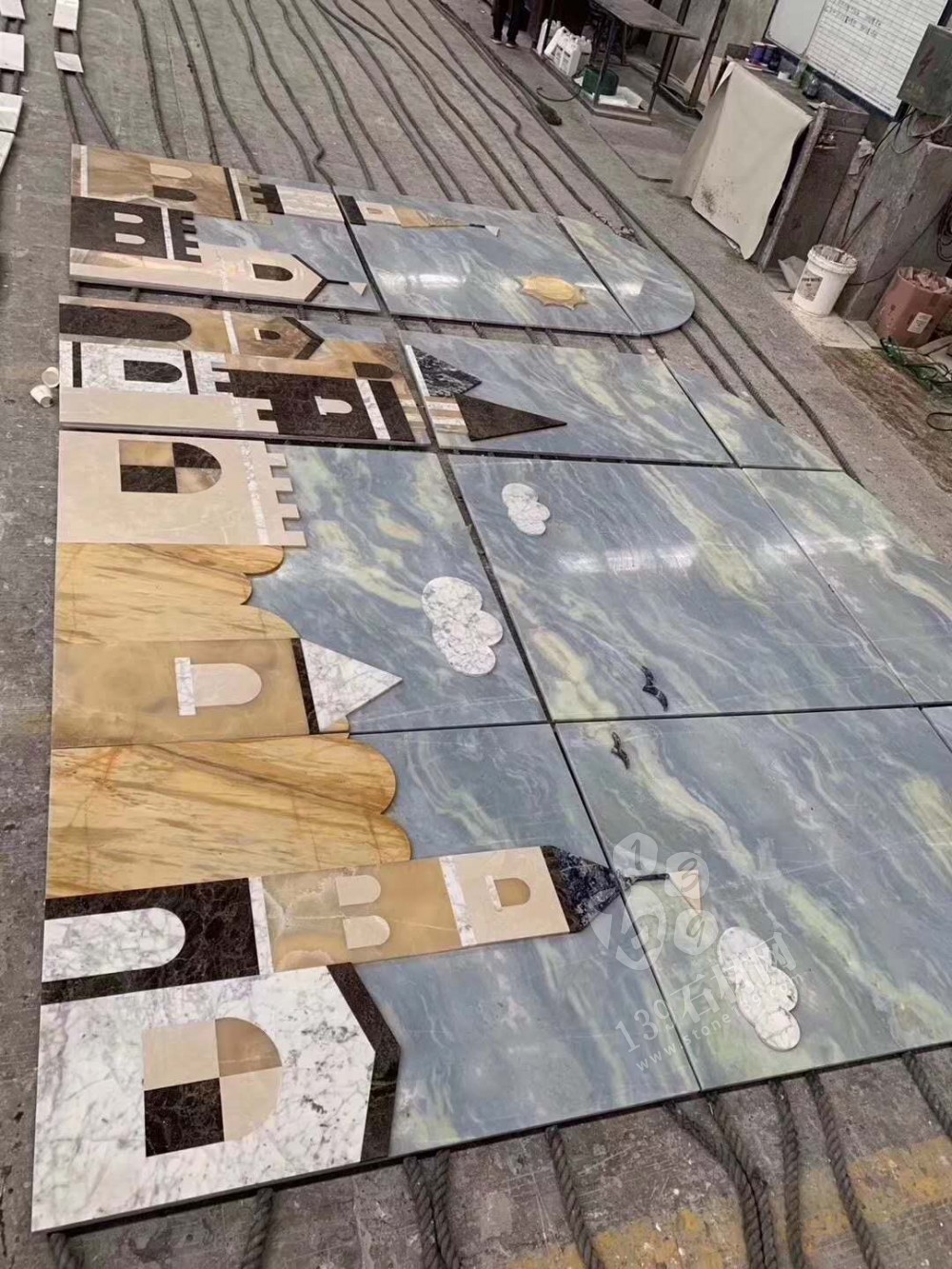 水刀拼花石材加工廠就應該這樣玩出新高度