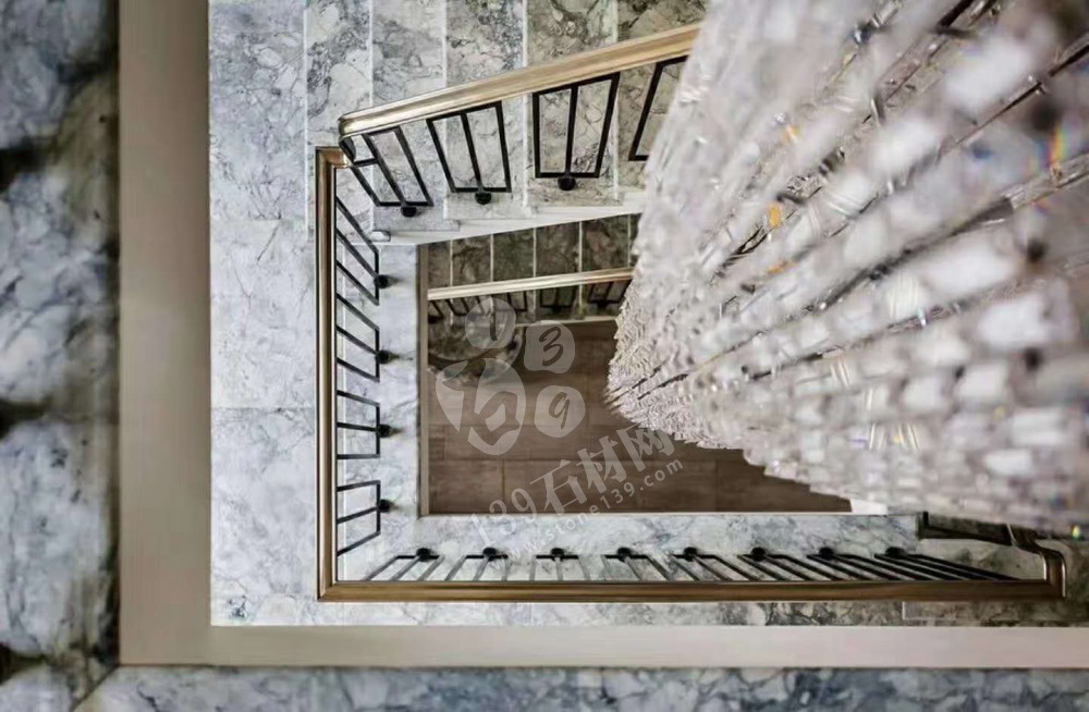 大理石案例Super white&魚肚灰