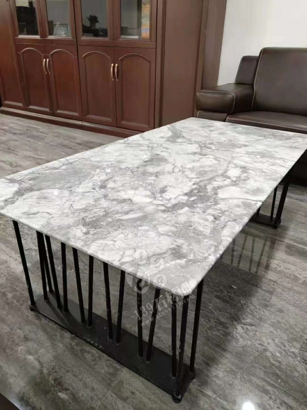 大理石案例Super white&魚肚灰