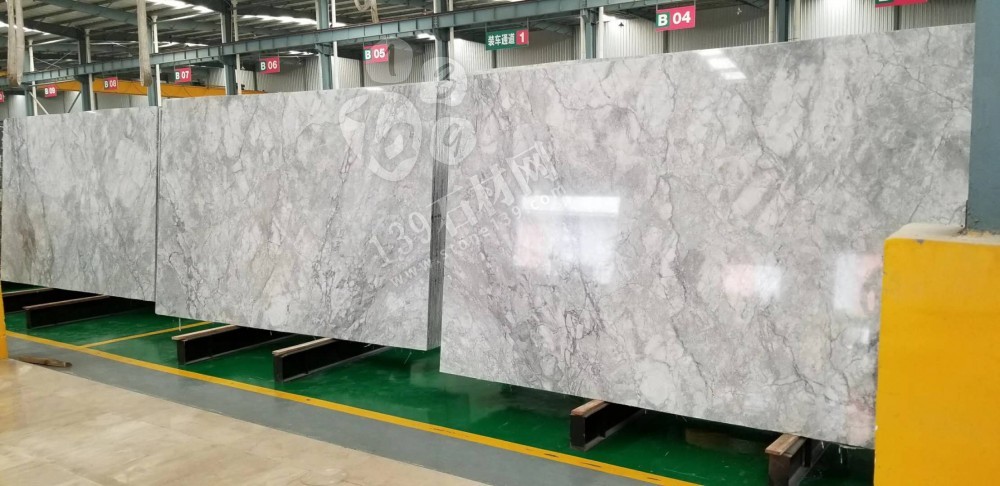 大理石案例Super white&魚肚灰