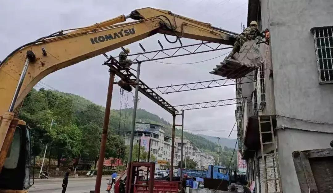 中國福建省南平市政和縣拆除4家石材加工場,拆除面積達1360平方米