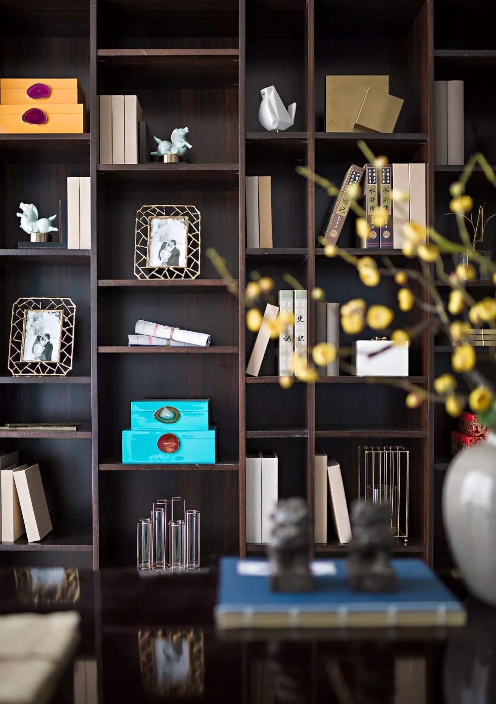 文人書香氣息濃厚的大理石背景墻裝飾風格