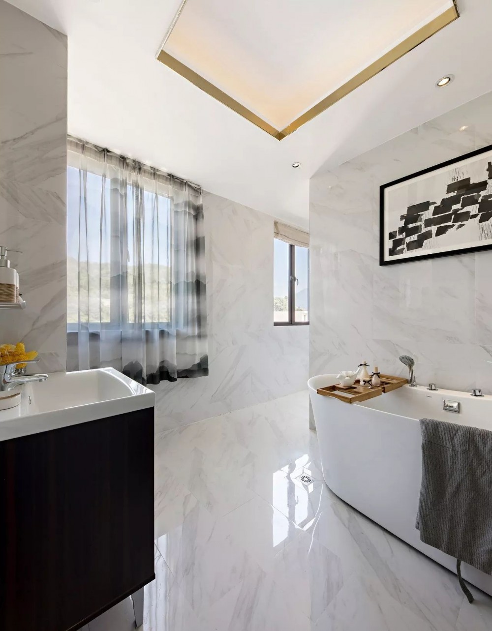 文人書香氣息濃厚的大理石背景墻裝飾風格