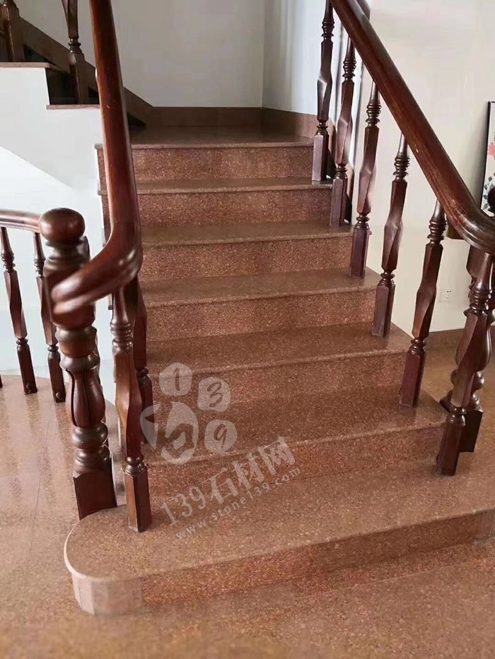 江西紅色花崗巖外墻別墅應用 彰顯尊貴就是要不一樣的紅（光澤紅映山紅）