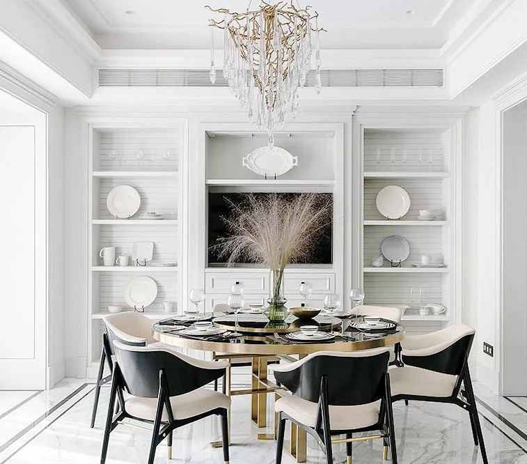 黑白大理石+金屬線，精致優雅的完美搭配