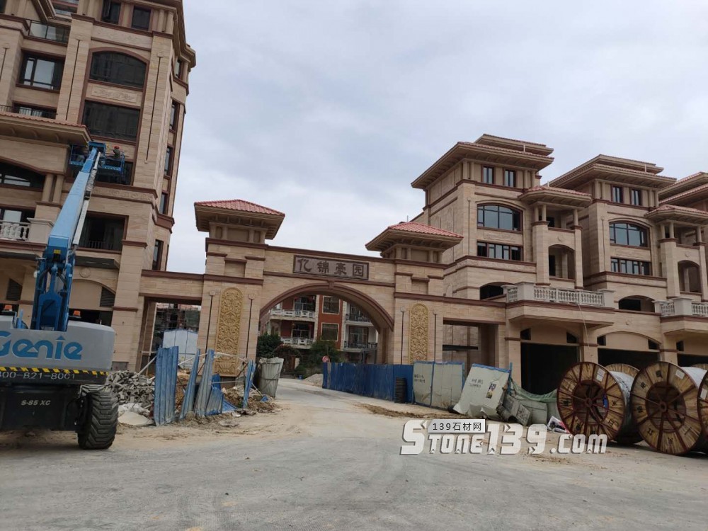 黃沙巖外墻帶浮雕的工程案例(天豪石材cnc加工)欣賞