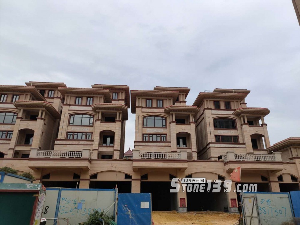 黃沙巖外墻帶浮雕的工程案例(天豪石材cnc加工)欣賞