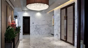 高檔進口白色大理石(雪花白)選料、加工、安裝、結晶護理的一些注意事項 雪花白大理石