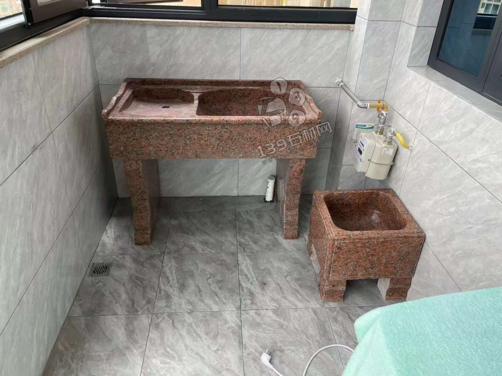 天然石材一體洗衣池家裝應用