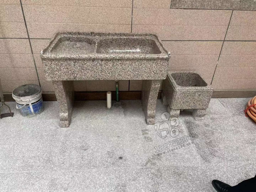 天然石材一體洗衣池家裝應用