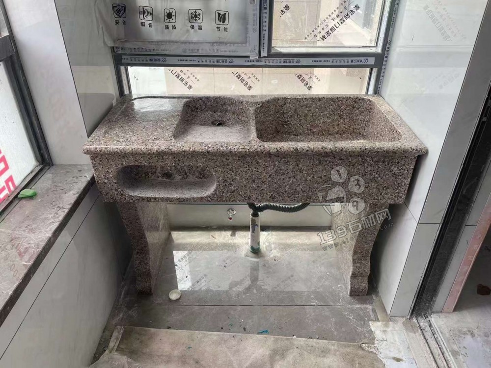 天然石材一體洗衣池家裝應用