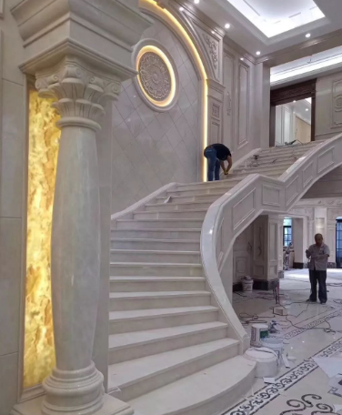 技術活:做一個優質的大理石旋轉樓梯,有多難? 大理石旋轉樓梯