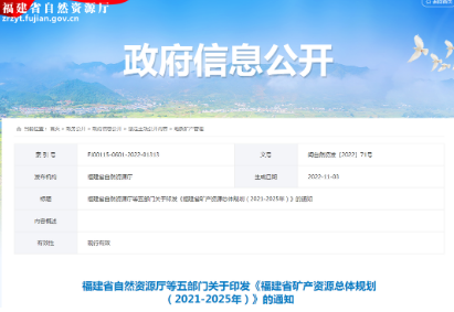 又有一批礦山即將關停!福建省5部門聯合發(fā)布新一輪礦產資源規(guī)劃 福建省5部門聯合發(fā)布新一輪礦產資源規(guī)劃