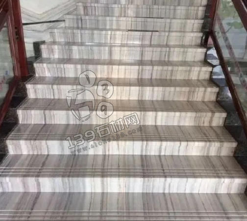 天然 大理石紋路如何發(fā)揮美的極致案例之追紋石材樓梯的加工流程 大理石追紋