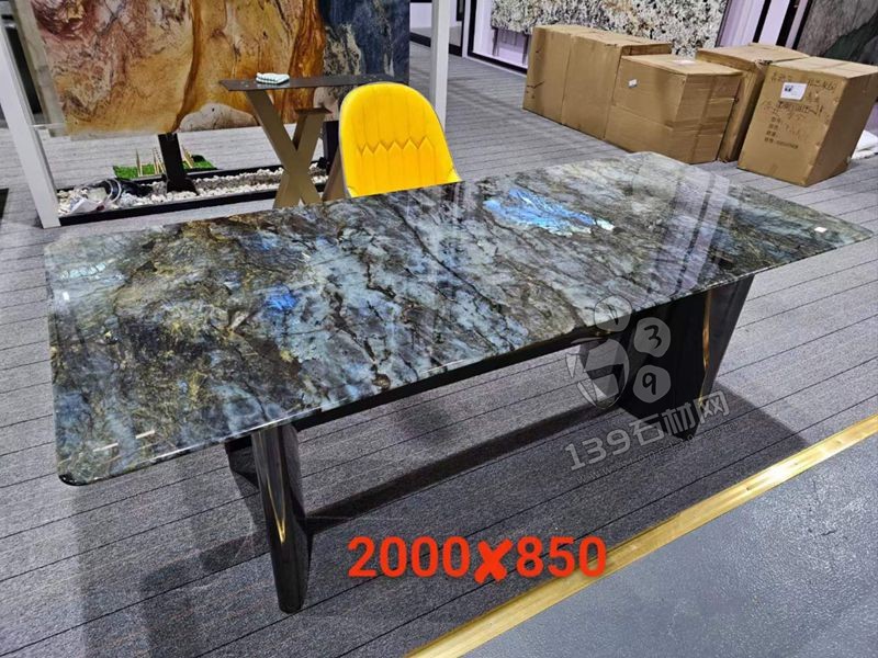 藍翡翠奢石餐桌